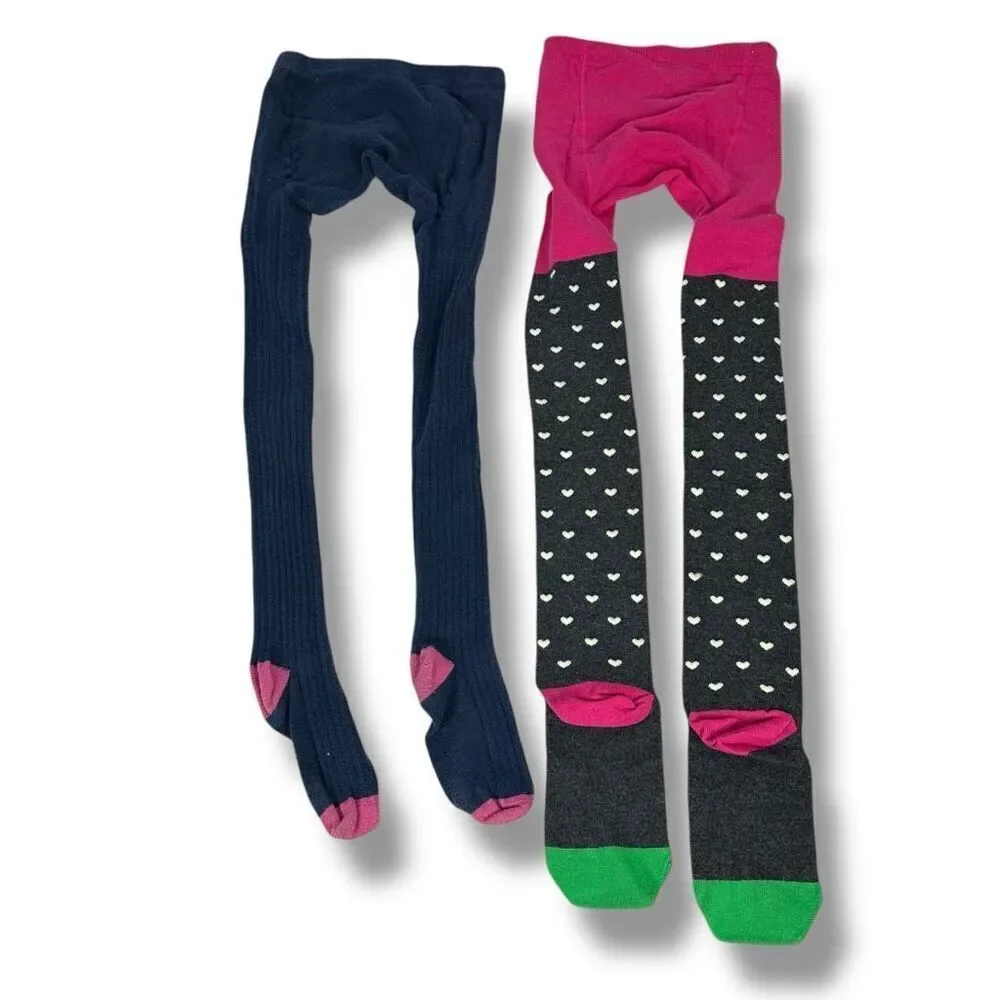 Mini Boden Girls Footed Tights Bundle size 9-10